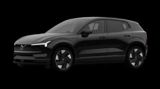 Schräge Frontansicht auf einen Volvo EX30 Ultra, freigestellt
