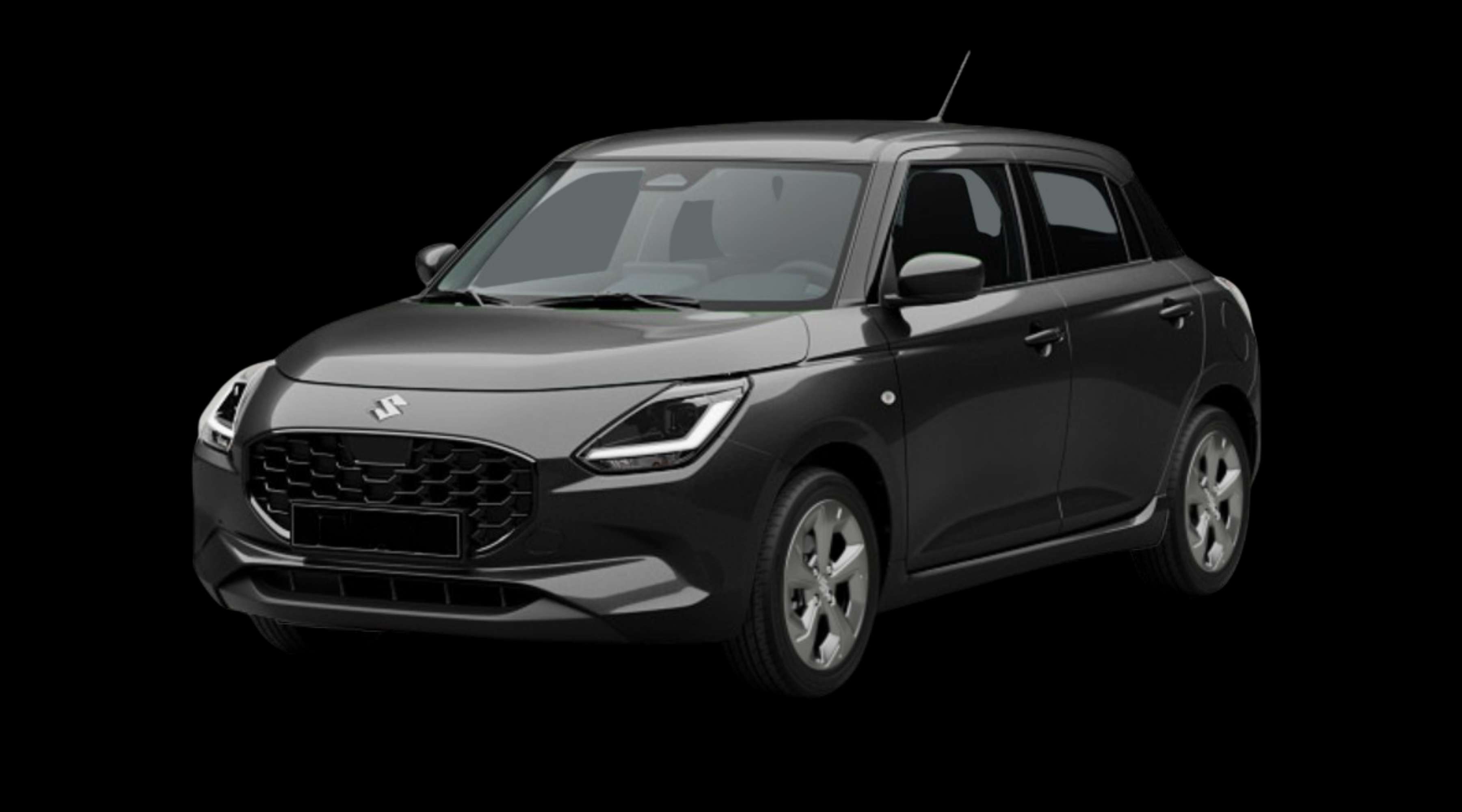 Schräge Frontansicht eines Suzuki Swift, freigestellt