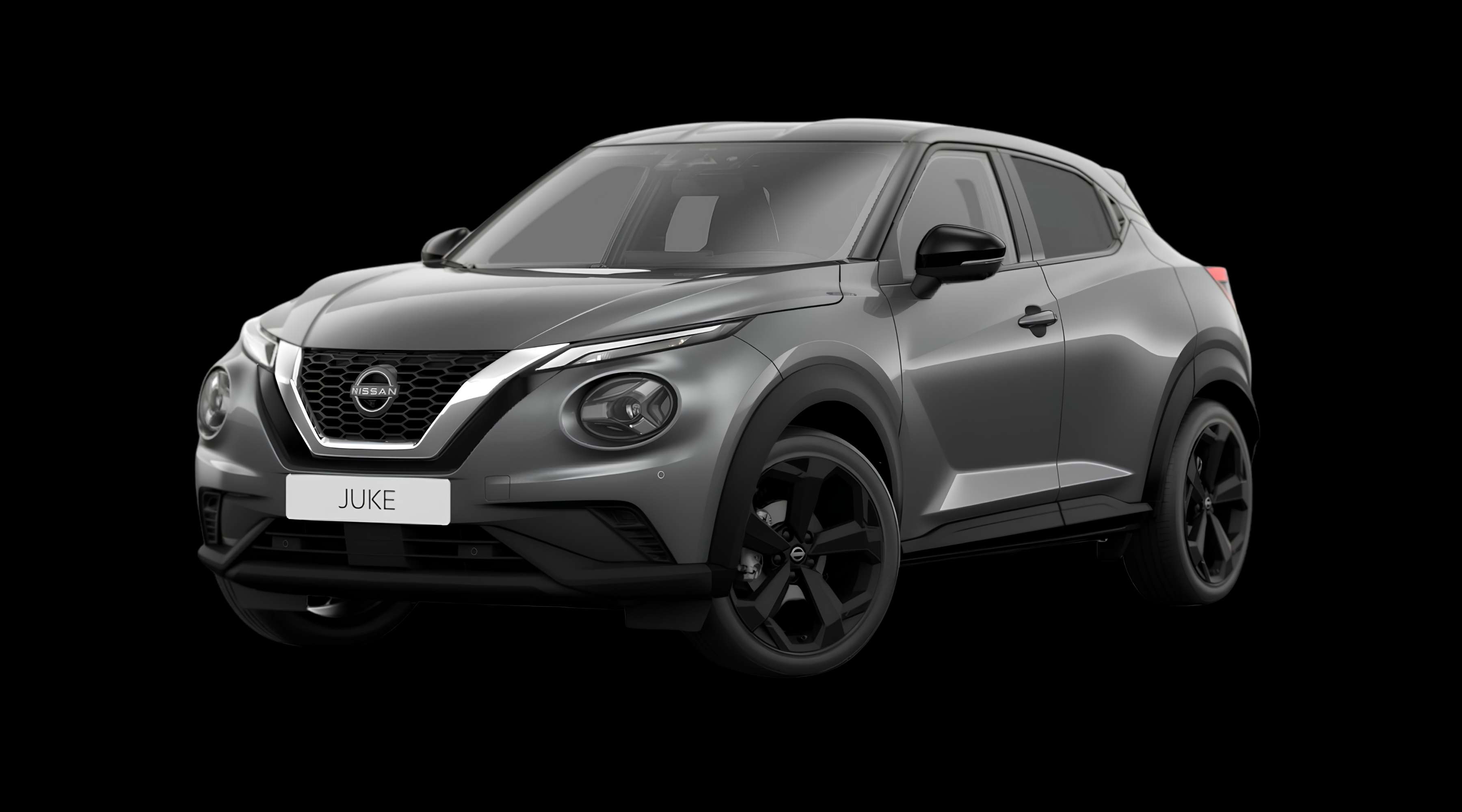 Schräge Frontansicht eines Nissan JUKE, freigestellt
