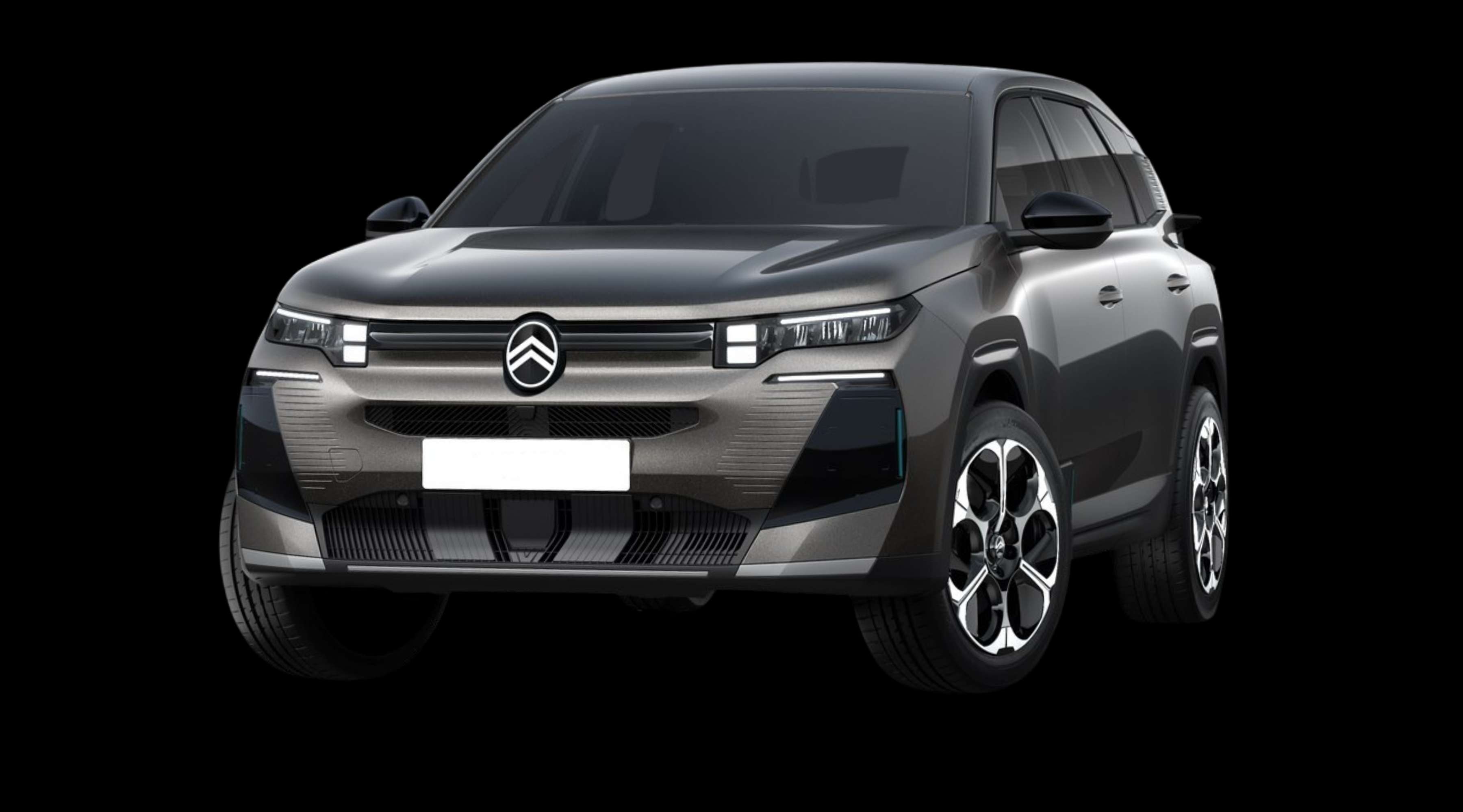 Schräge Frontansicht eines Citroën C5 Aircross, freigestellt