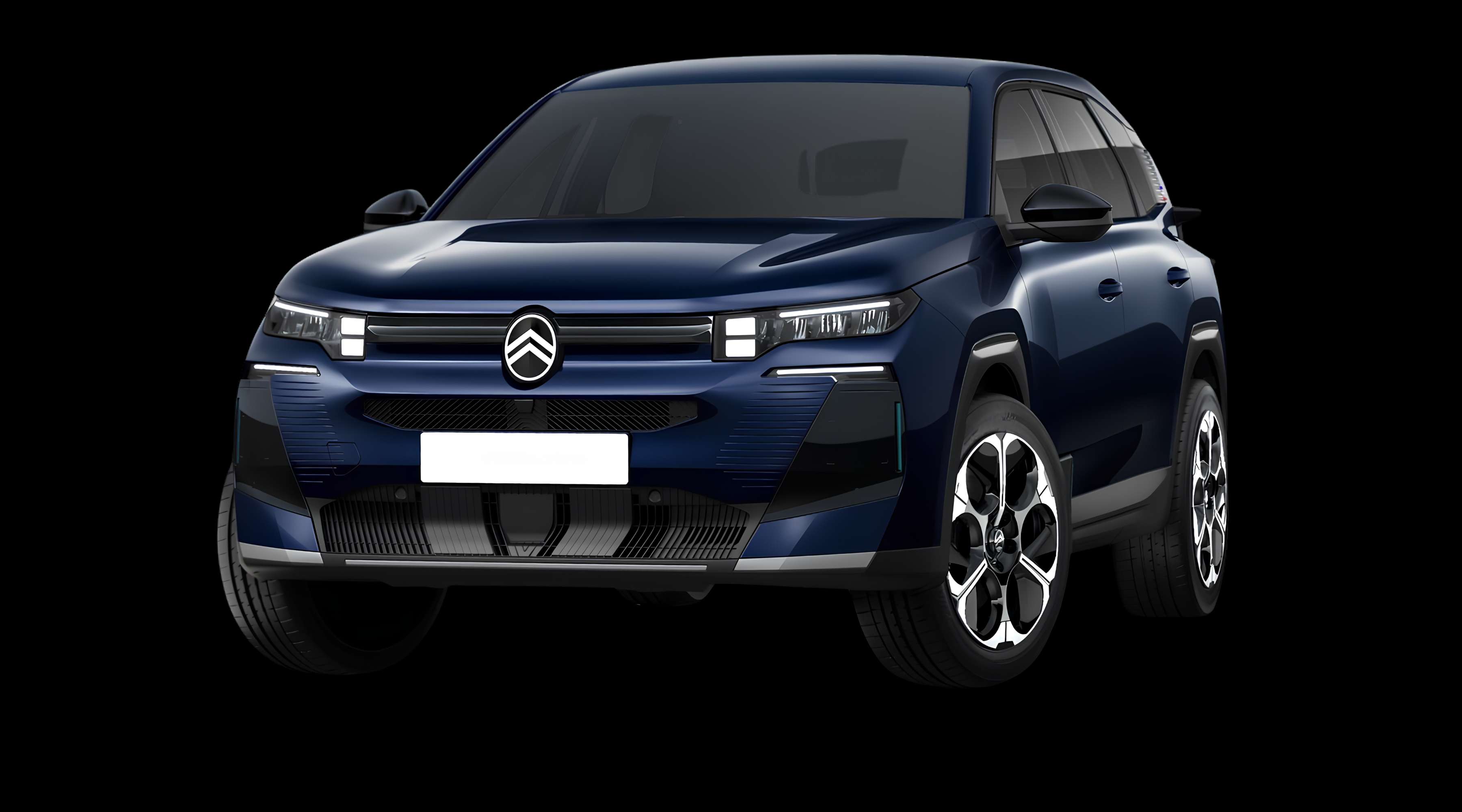 Schräge Frontansicht eines Citroën C5 Aircross, freigestellt
