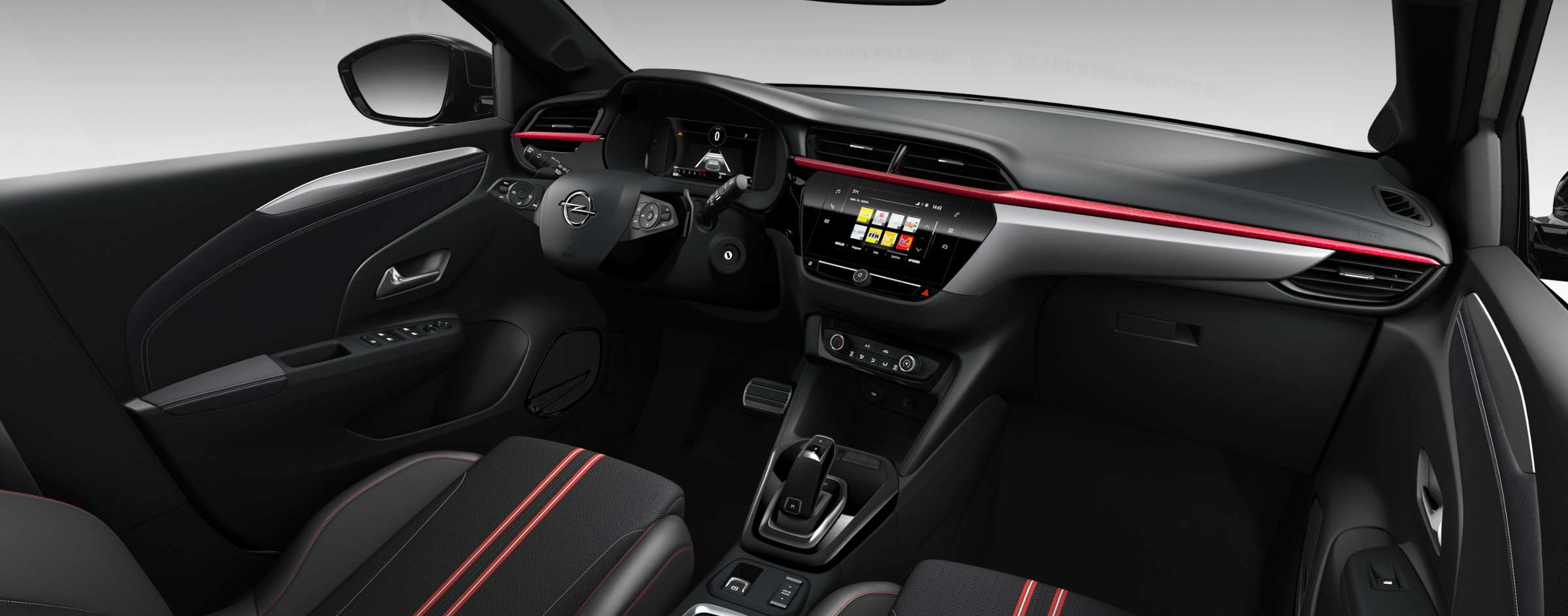 Ansicht des Armaturenbretts eines Opel Corsa