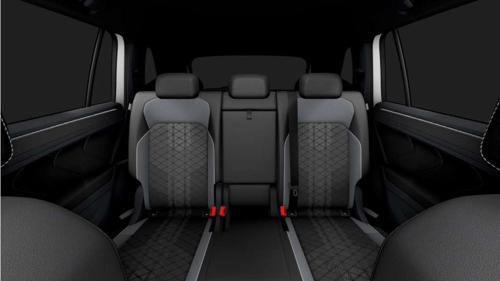 Ansicht der Rücksitze eines Volkswagen Tiguan Allspace