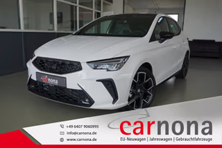 Schräge Frontansicht auf einen SEAT Ibiza , freigestellt