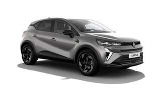 Schräge Frontansicht auf einen Renault Captur , freigestellt