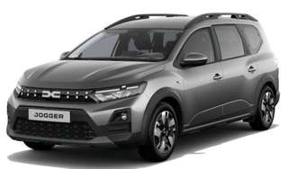 Schräge Frontansicht auf einen Dacia Jogger , freigestellt