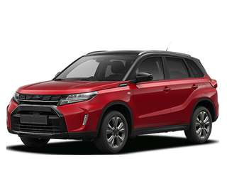 Schräge Frontansicht auf einen Suzuki Vitara , freigestellt
