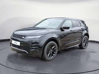 Schräge Frontansicht auf einen Land Rover Range Rover Evoque , freigestellt