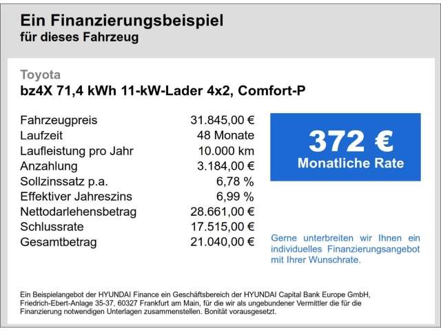 Fahrzeugbild eines Toyota bZ4X