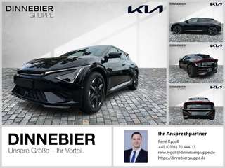 Schräge Frontansicht auf einen Kia EV6 , freigestellt
