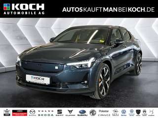 Schräge Frontansicht auf einen Polestar 2 , freigestellt