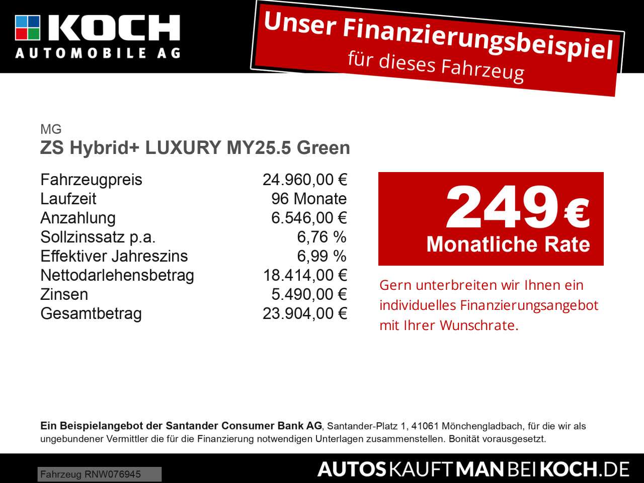 Fahrzeugbild eines MG ZS