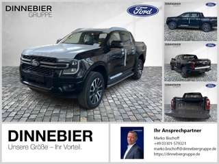 Schräge Frontansicht auf einen Ford Ranger , freigestellt
