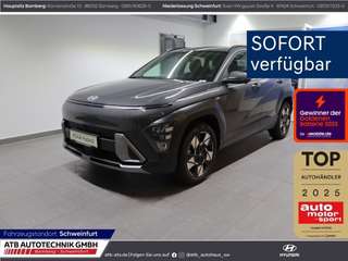 Schräge Frontansicht auf einen Hyundai Kona , freigestellt