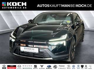 Schräge Frontansicht auf einen Polestar 4 , freigestellt