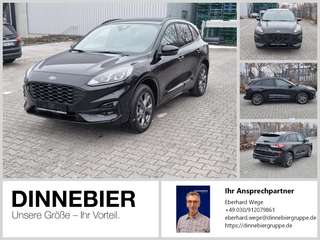 Schräge Frontansicht auf einen Ford Kuga , freigestellt