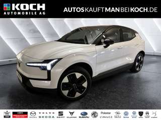 Schräge Frontansicht auf einen Volvo EX30 , freigestellt