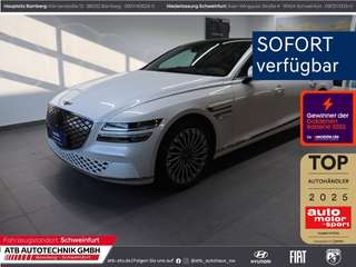 Schräge Frontansicht auf einen Genesis G80 , freigestellt
