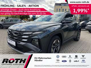 Schräge Frontansicht auf einen Hyundai Tucson , freigestellt