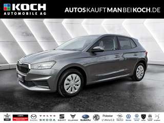 Schräge Frontansicht auf einen Skoda Fabia , freigestellt