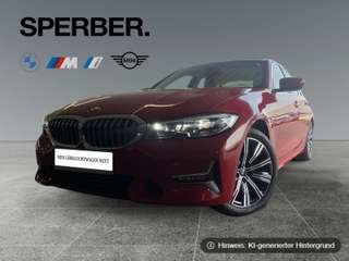 Schräge Frontansicht auf einen BMW 3er-Reihe , freigestellt