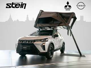 Schräge Frontansicht auf einen Mitsubishi ASX , freigestellt