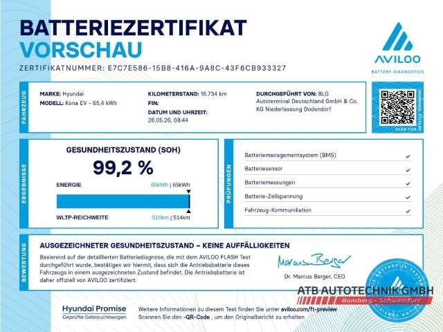 Fahrzeugbild eines Hyundai Kona Elektro
