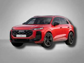 Schräge Frontansicht auf einen Audi Q3 , freigestellt