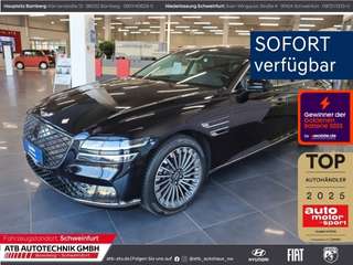 Schräge Frontansicht auf einen Genesis G80 , freigestellt