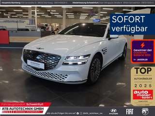 Schräge Frontansicht auf einen Genesis G80 , freigestellt