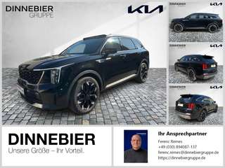 Schräge Frontansicht auf einen Kia Sorento , freigestellt