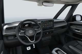Schräge Frontansicht auf einen Volkswagen ID. BUZZ , freigestellt