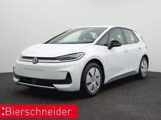 Schräge Frontansicht auf einen Volkswagen ID.3 , freigestellt
