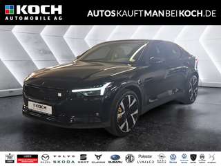 Schräge Frontansicht auf einen Polestar 2 , freigestellt