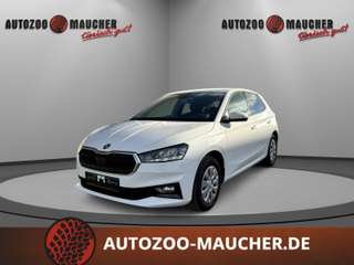 Schräge Frontansicht auf einen Skoda Fabia , freigestellt