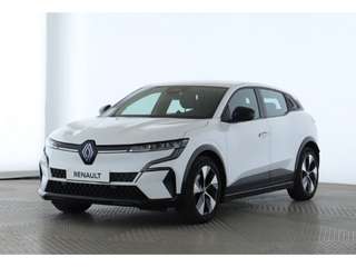 Schräge Frontansicht auf einen Renault Megane E-TECH , freigestellt
