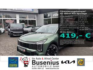 Schräge Frontansicht auf einen Kia Sportage , freigestellt