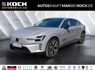 Schräge Frontansicht auf einen Volvo ES90 , freigestellt