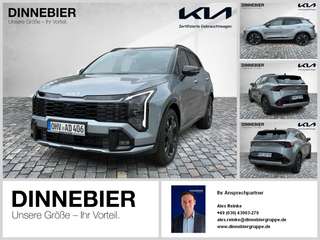 Schräge Frontansicht auf einen Kia Sportage , freigestellt