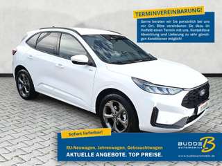 Schräge Frontansicht auf einen Ford Kuga , freigestellt
