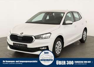 Schräge Frontansicht auf einen Skoda Fabia , freigestellt
