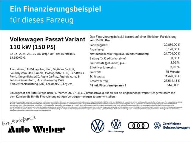 Fahrzeugbild eines Volkswagen Passat