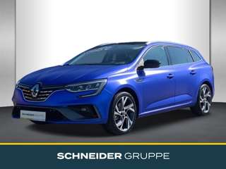 Schräge Frontansicht auf einen Renault Megane E-TECH , freigestellt