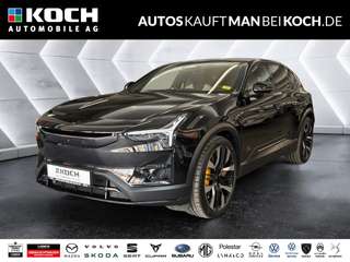 Schräge Frontansicht auf einen Polestar 3 , freigestellt