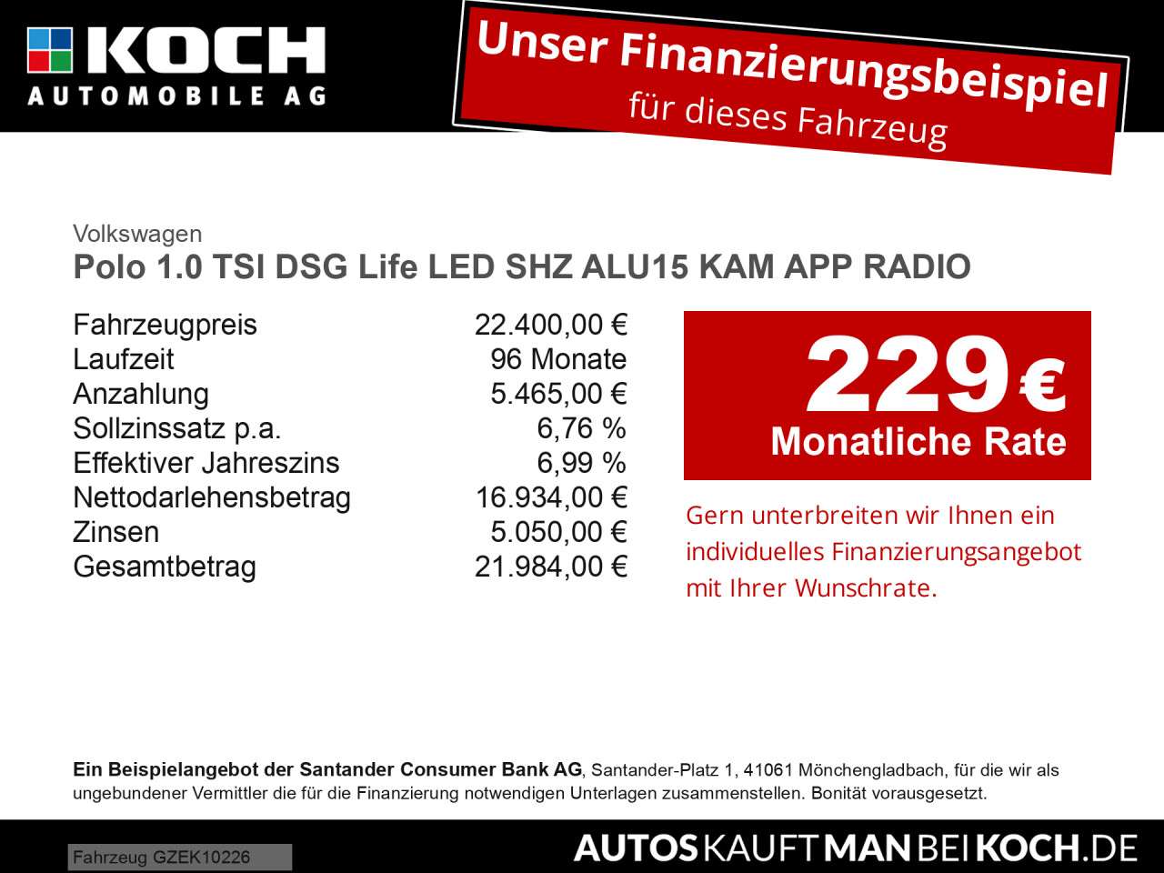 Fahrzeugbild eines Volkswagen Polo