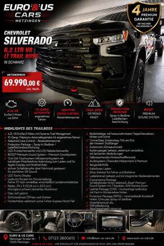 Schräge Frontansicht auf einen Chevrolet Silverado , freigestellt