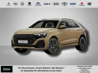 Schräge Frontansicht auf einen Audi Q8 , freigestellt