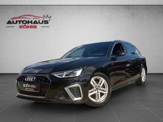 Schräge Frontansicht auf einen Audi A4 , freigestellt