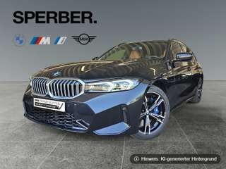 Schräge Frontansicht auf einen BMW 3er-Reihe , freigestellt