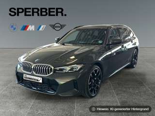 Schräge Frontansicht auf einen BMW 3er-Reihe , freigestellt